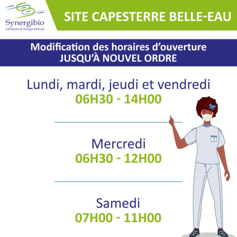 Modification des horaires d